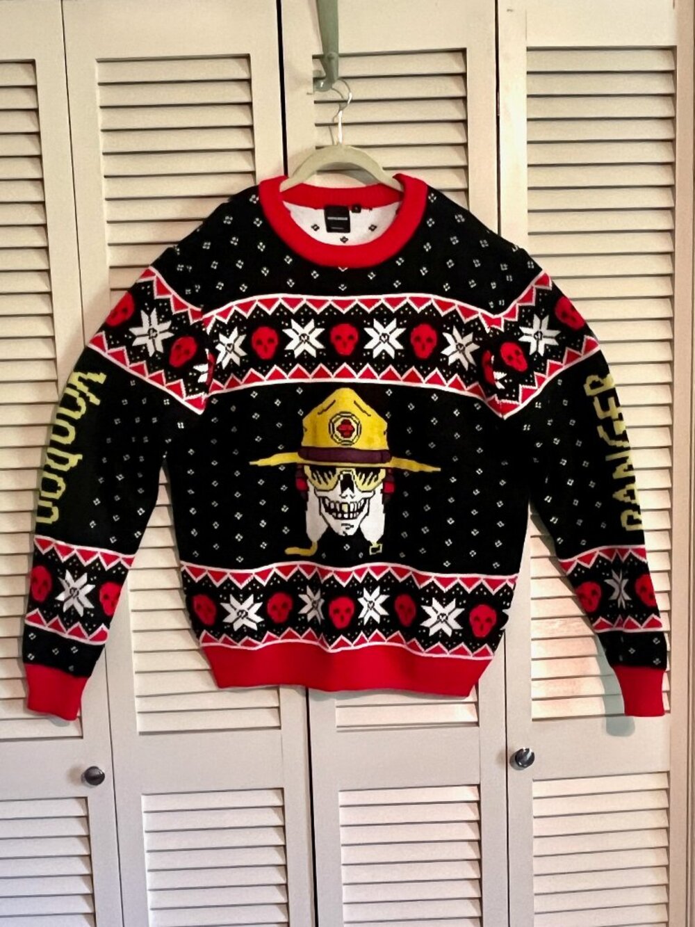 Voodoo Ranger Sweater * Promo * Size Large * Well-made Knit * Skulls